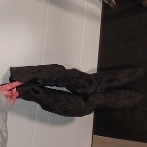 Black rhinestone boots